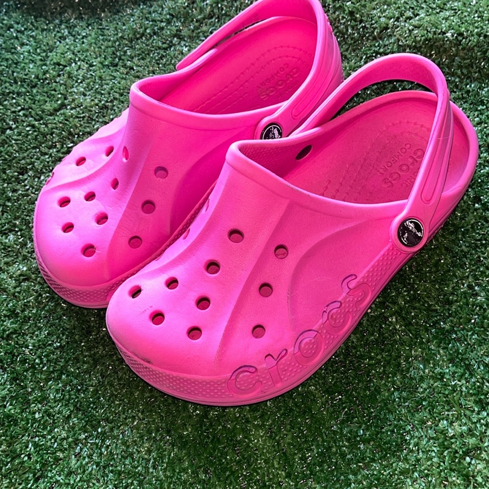 Crocs Baya  Clogs Water Shoes Barbie Pink Crush, Junior Size J3
